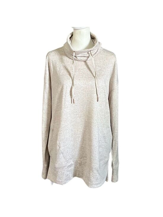 Old Navy Sweaters - Old Navy Funnel Neck Tunic High Low Pullover Sweater Tan Size Medium
